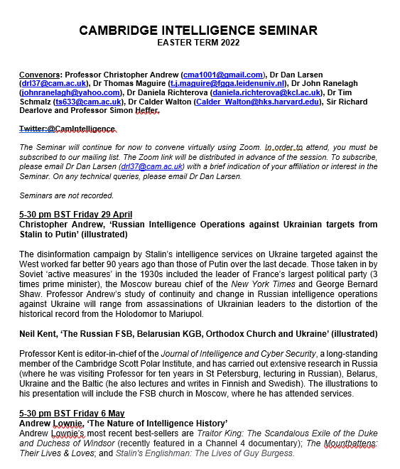 Cambridge Intelligence Seminar tweet media