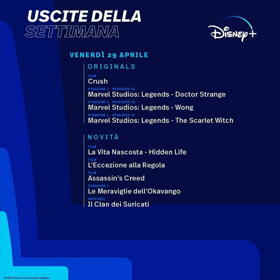badpostMaximoff's tweet image. Disney+ Italy has announced that a new episode of "Marvel Studios: Legends" focusing on Scarlet Witch will air this Friday (April 29).

  The episode should summarize the character's trajectory from "Captain America 2: The Winter Soldier" to "WandaVision."