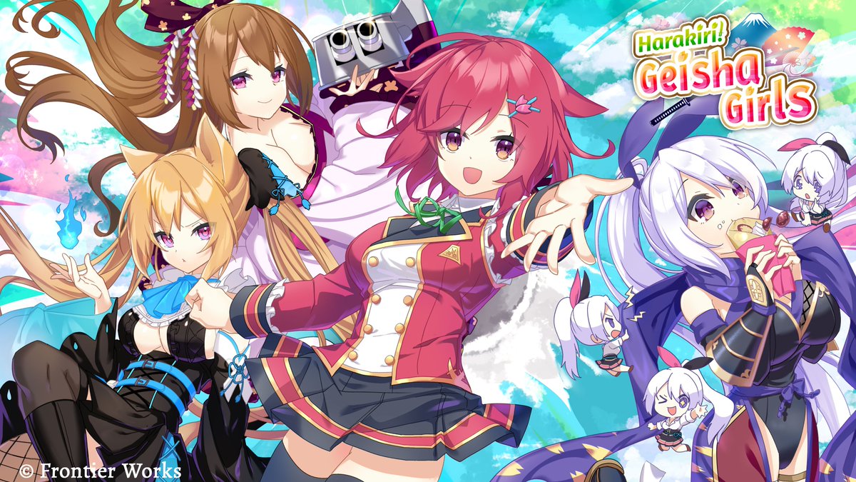 #HGG Story bites 🍰

The girls in Fujiyama High are all Geisha performers and aim to become the ultimate Geisha.
It's hard to stand still around such cuties!

#HarakiriGeishaGirls #HGG #visualnovel #waifu