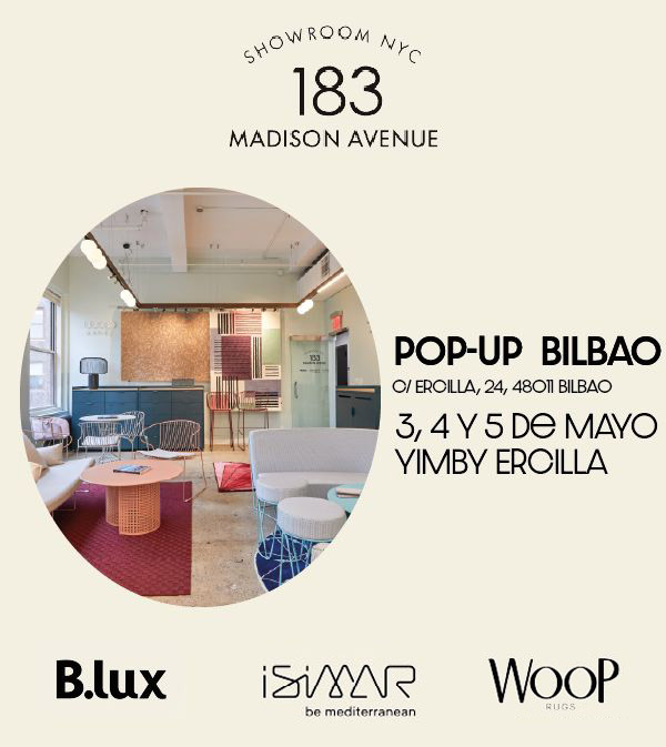 Nuevo Pop-up en #Bilbao ❗ Los próximos 3, 4 y 5 de mayo estaremos presentando nuestras novedades junto a nuestros partners de Showroom en #NYC, <a href="/grupoblux/">B.lux</a> &amp; Woop Rugs !
📍 Yimby - Calle Ercilla 24, Bilbao
📆 3, 4 y 5 de mayo
👉 Reserva tu visita: bit.ly/3KxOma5 👈