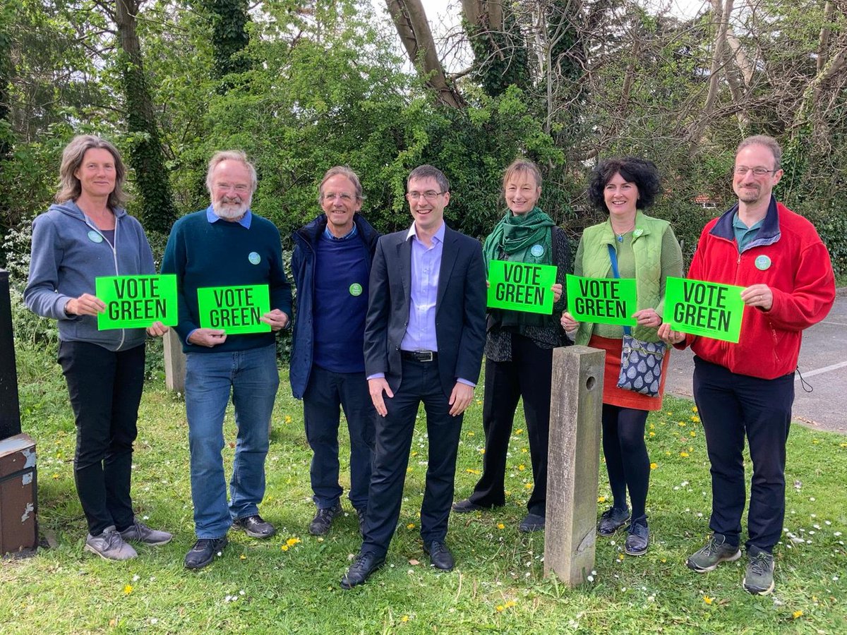 This week we had a visit from <a href="/TheGreenParty/">The Green Party</a> co-leader <a href="/AdrianRamsay/">Adrian Ramsay MP</a> Here he is with some of our councillors and candidates Andrew Proudfoot (South Park &amp; Woodhatch) &amp; Victoria Chester (Horley East &amp; Salfords)! Thanks Adrian for supporting our great candidates #VoteGreen