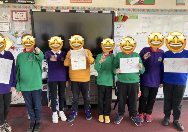 CHClusterteam's tweet photo. Another amazing day at @TrallwnPrimary 👏🏼 A #feelybox activity as a hook for descriptive writing using thesauruses 📖 and a #Vocabularytarsia 🔼 Then #fractions with booklet workouts and #domino pair games😊 #year6 #literacy #numeracy @CHEnglishTeam @CHCSMaths #chclusterteam https://t.co/F16deEjWxx