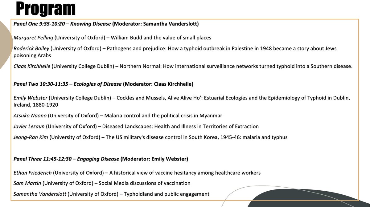 Our May 9th workshop is coming up! Join me @kirchhelle @EmilyWebz for the 1st <a href="/UCDHistory/">UCD History</a>/ <a href="/OVG/">OVG</a> workshop on #SocSci approaches to #infectiousdiseases - fantastic speakers &amp; we'll present our new @typhoidland <a href="/ahrcpress/">Arts and Humanities Research Council</a> <a href="/IrishResearch/">We are now Research Ireland</a> research. Join here: bit.ly/3uXBS5C