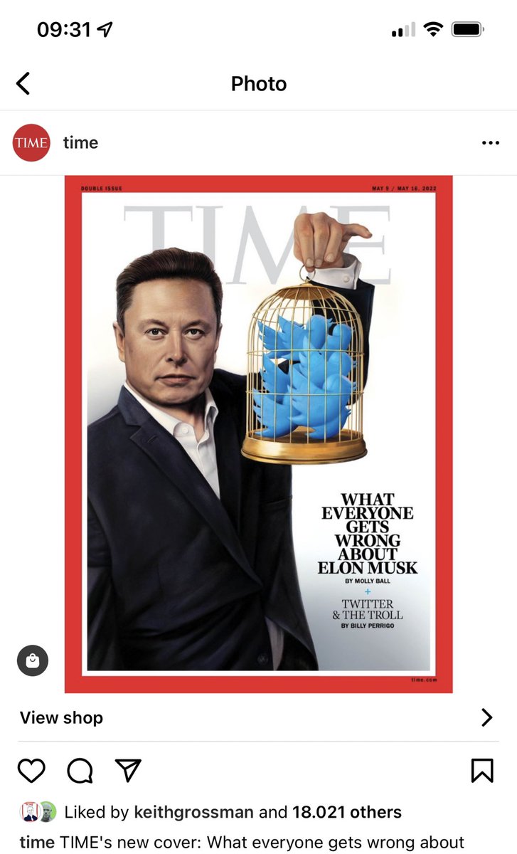 musketon's tweet photo. I don't want to be a little bitch about it, but last week I created and posted this piece of @elonmusk potentially buying Twitter. Today there's an illustration on the cover of @TIME that looks oddly similar... https://t.co/zTgr7B4UHN