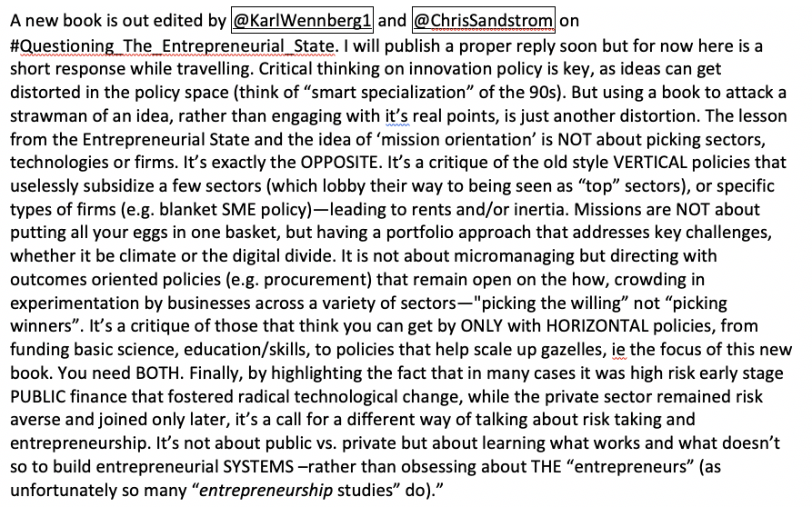 Mariana Mazzucato tweet media