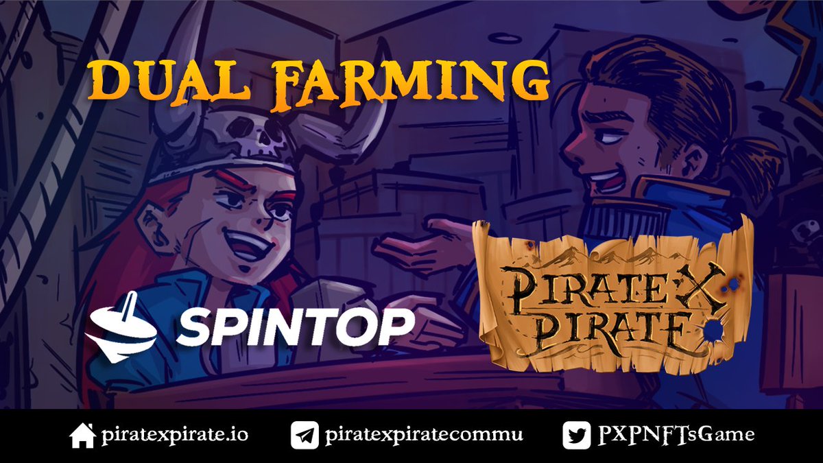 PXPNFTsGame's tweet image. Breaking news! 🤩

$PXP to be avail. on 
@SpintopNetwork &apos;s #spindex partnership pools offer great APRs! 📈

👉 Earn $SPIN rewards from $SPIN - $PXP farming pools 🚀
👉 Earn $PXP rewards from $SPIN staking pools 💰

More info soon! 👀

#PirateXPirate #PXP #NFTGame #PlayToEarn