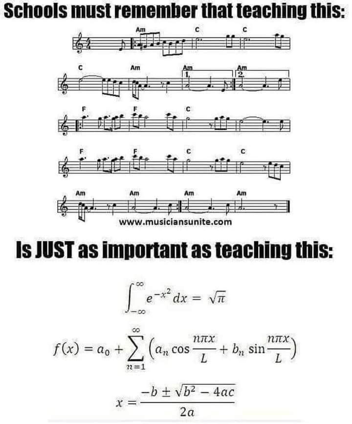 PSMusicAcademy's tweet photo. Schools must remember that teaching music is just as important as teaching mathematics.
Music is the language of the intellectual. 

#music #platinumstringsmusicacademy #math #physics #chemistry #books #booklover #bookworm #read #bookish #bookaddict #author #library #literature https://t.co/X2TTkzgL1d