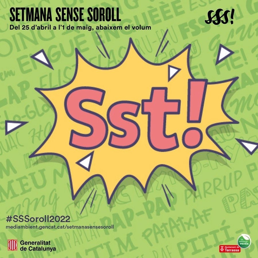ajterrassa's tweet photo. 27.4.2022|Avui és el Dia Internacional de Conscienciació sobre el Soroll. A #Terrassa ens hem adherit a la #SSSoroll2022 amb el lema "#StopSoroll"
👉https://t.co/dVcBtpSfbp
@trsmediambient #SSSoroll2022 #TerrassaRevolucióVerda https://t.co/Oe2e28WpFZ