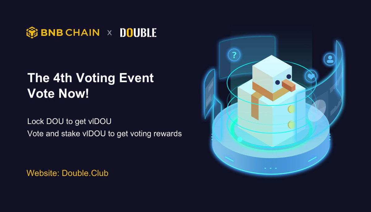 Double__Club's tweet photo. 💡Only 15 hours left, Vote Now!
1.Lock up 🔒#DOU to obtain #vlDOU
2.Holding #vlDOU you can vote on #DoubleClub &amp; decide DDDX emission &amp; stake vlDOU to get rewards.🍄

👉Vote here: https://t.co/37JsuJwoaw
🚀By April 28th at 0:00 UTC https://t.co/U40WNmuQOV