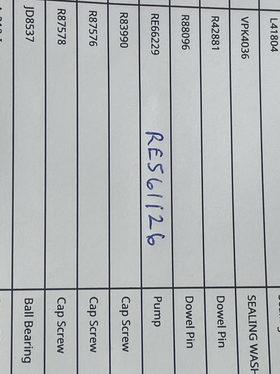 Chasing a transmission charge pump for a 9430 JD 24 speed. Please do your thing Twitter RT if possible