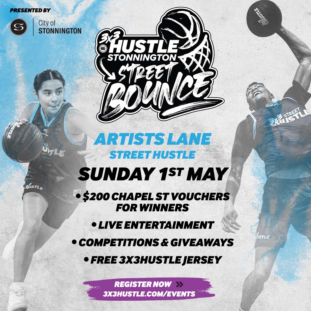 3x3Hustle (@3x3hustle) on Twitter photo Artists Lane is the place to be on Sunday for the <a href="/StonningtonCity/">City of Stonnington</a> Street Bounce! π¨π
Register your team & enjoy the perks: bit.ly/3Mw89rEπ
π $200 voucher for winners π²
π ONLY $40 team rego βΉοΈββοΈ
π FREE 3x3Hustle Jersey π
π Live entertainment & giveaways! π€ Artists Lane is the place to be on Sunday for the <a href="/StonningtonCity/">City of Stonnington</a> Street Bounce! π¨π
Register your team & enjoy the perks: bit.ly/3Mw89rEπ
π $200 voucher for winners π²
π ONLY $40 team rego βΉοΈββοΈ
π FREE 3x3Hustle Jersey π
π Live entertainment & giveaways! π€
