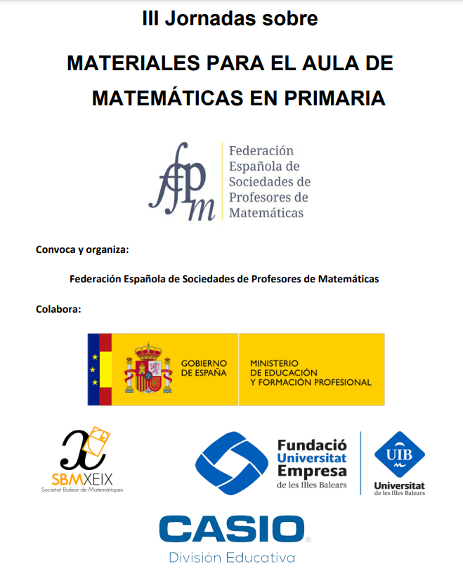 Los materiales son una de las herramientas más útiles para enseñar matemáticas en todos los niveles educativos y, en especial, en Primaria.

III Jornadas sobre Materiales para el aula de Matemáticas en Primaria

🗓️ 20, 21 y 22 de mayo 

👉🏽fespm.es/index.php/2022…