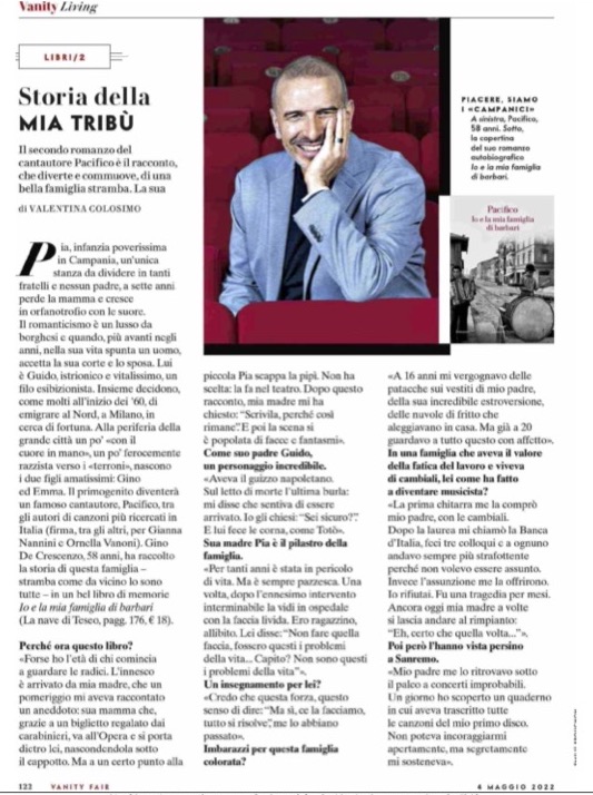 «Mio padre me lo ritrovavo sotto il palco a concerti improbabili. Aveva un quaderno con trascritte tutte le canzoni del mio primo disco. Non poteva incoraggiarmi apertamente, ma segretamente mi sosteneva.»
<a href="/PacificoGino/">Gino De Crescenzo</a> e la sua "famiglia di barbari", <a href="/VanityFairIt/">Vanity Fair Italia</a>.