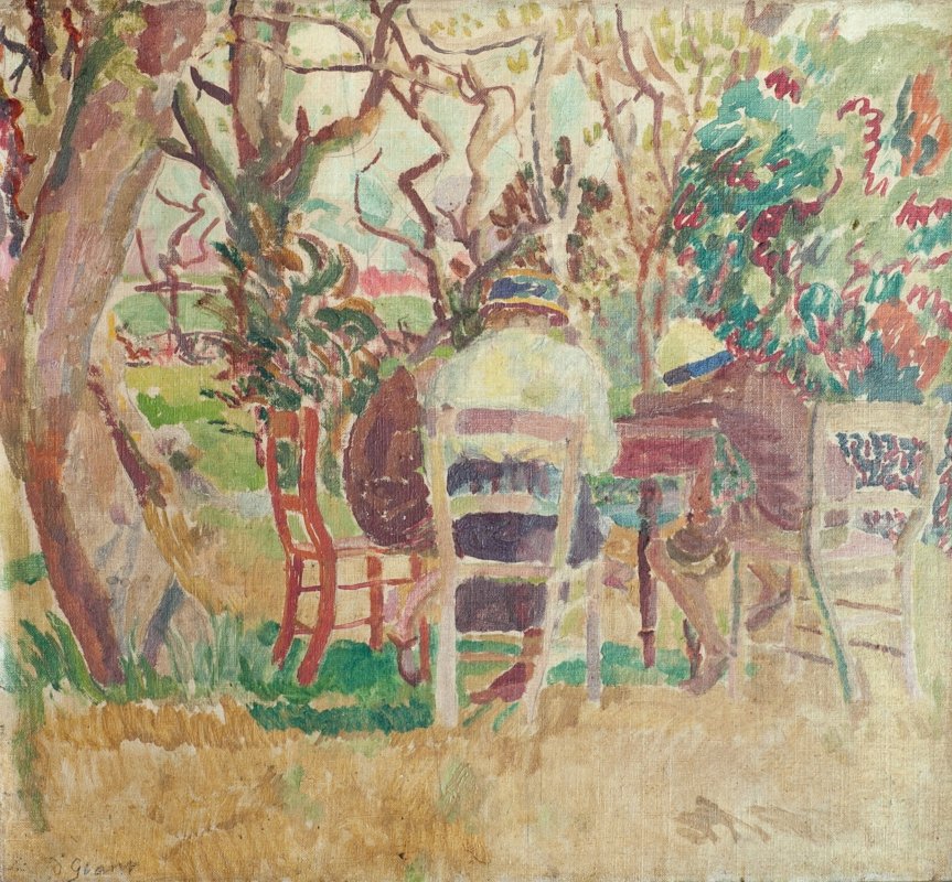 🌳 How’s this for a classroom setup? 

Our #WorkOfTheWeek is this painting by Duncan Grant. Made in around 1917, it shows Vanessa Bell's two sons having a lesson in our orchard with their governess Mabel. She was the first of many who attempted to educate the unruly boys…