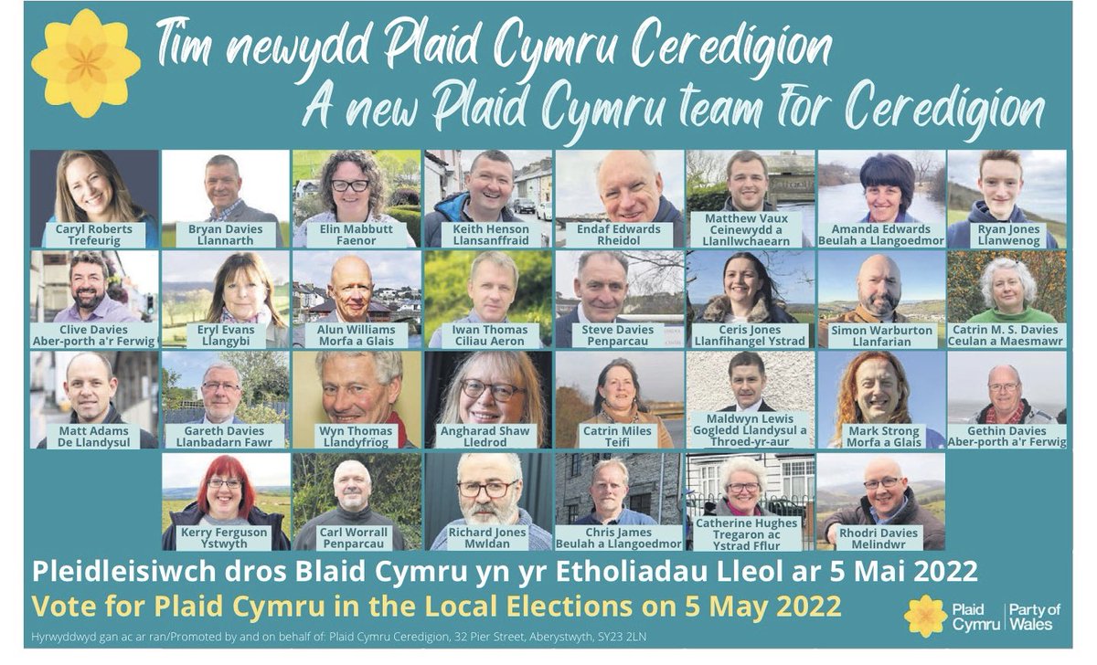 Elin Jones (@elinceredigion) on Twitter photo Pob lwc i’r tîmnewydd yma. Chi wedi rhoi oriau o waith mewn eisoes a byddech yn gynghorwyr ardderchog.
Best wishes to this new team of <a href="/PlaidCeredigion/">Plaid Cymru - Ceredigion</a> candidates. You’ve worked so hard already and you’d be great champions for your communities.
With me and Ben - Team Ceredigion Pob lwc i’r tîmnewydd yma. Chi wedi rhoi oriau o waith mewn eisoes a byddech yn gynghorwyr ardderchog.
Best wishes to this new team of <a href="/PlaidCeredigion/">Plaid Cymru - Ceredigion</a> candidates. You’ve worked so hard already and you’d be great champions for your communities.
With me and Ben - Team Ceredigion