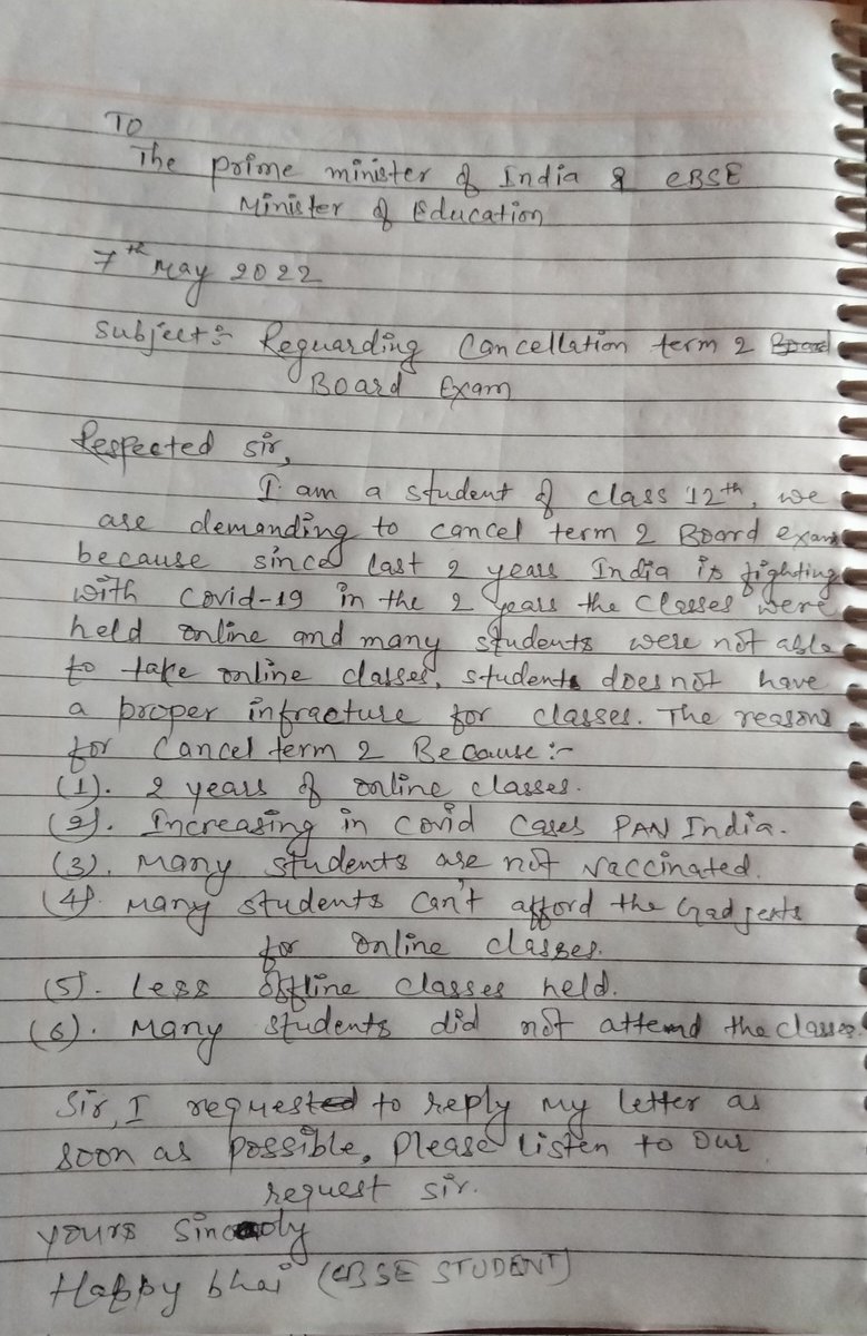 HappyBh82379978's tweet photo. Requested To Prime Minister &amp; Cbse Minister of Education..
Friend Pls kindly Requested to Retweet ..
#cancelboardexams2022 
#cancelboardexam2022 
#ModijiHelpBoardStudents2022 
#EducationMinisterPlzHelpDuStudent 
@cbseindia29 @narendramodi @dpradhanbjp https://t.co/DbNVWfagCV