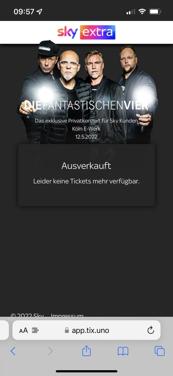 Blade4fame's tweet photo. @SkyDeutschland Nur ein Anzeigefehler, oder war die Kommunikation mit Tickets ab 12 Uhr falsch? https://t.co/mifepYn861