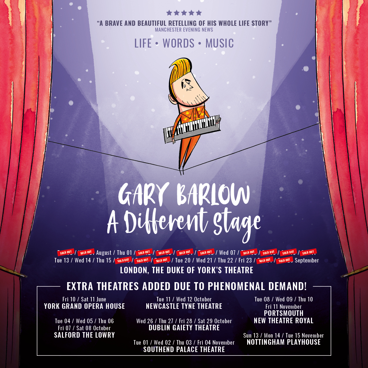 I’m so excited to announce even more dates for our little show ‘A Different Stage’ ! Coming to a theatre near (most of) you - come and join us for an intimate evening of music and chat.

Tickets go on sale this Friday at 9:30am 🎟️