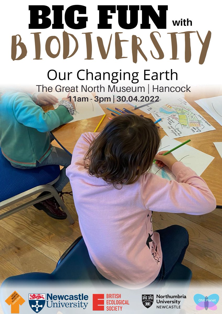ONE Planet DTP (@oneplanetdtp) on Twitter photo Come join us at <a href="/GNM_Hancock/">Great North Museum: Hancock</a> on Saturday for BIG FUN with Biodiversity. We'll be using games and activities for an active, hands-on experience explaining biodiversity for children of all ages, and their adults too!
More info: bit.ly/3rWr0Ex
<a href="/BritishEcolSoc/">British Ecological Society</a> <a href="/STEMNewcastle/">Newcastle University STEM Outreach</a> Come join us at <a href="/GNM_Hancock/">Great North Museum: Hancock</a> on Saturday for BIG FUN with Biodiversity. We'll be using games and activities for an active, hands-on experience explaining biodiversity for children of all ages, and their adults too!
More info: bit.ly/3rWr0Ex
<a href="/BritishEcolSoc/">British Ecological Society</a> <a href="/STEMNewcastle/">Newcastle University STEM Outreach</a>