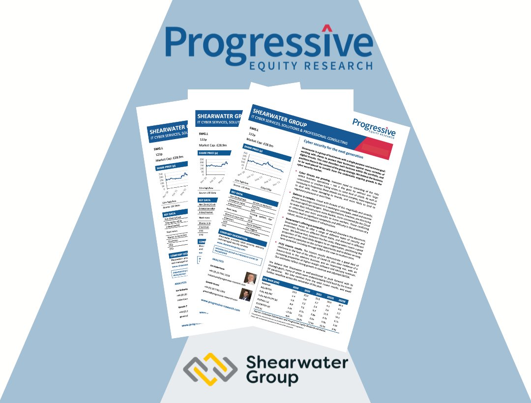 Positive FY21 trading update shows #Shearwatergroup trading ahead of market expectations, with strong renewals and significant #contractwins in the services businesses. 
progressive-research.com/research/tradi…

#investmentresearch #Finance