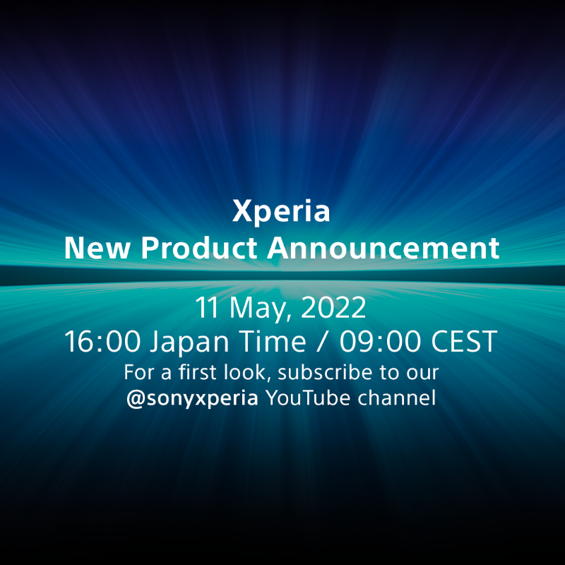 sonyxperia's tweet photo. Big news is coming! Subscribe to #SonyXperia YouTube to watch our exciting announcement on May 11 2022, 16:00 Japan Time / 9:00 CEST. 

#Sony #Xperia #SonyXperia #ProductAnnouncement