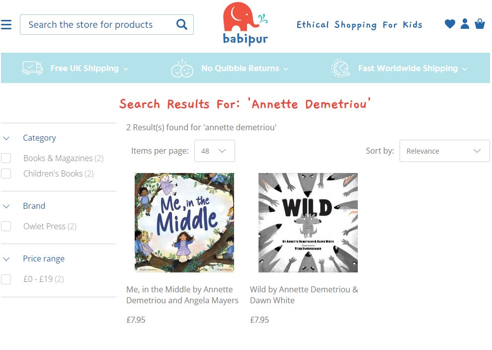 Me in the Middle, WILD and a whole heap of brilliant <a href="/OwletPress/">Owlet Press</a> children's books are available from the lovely <a href="/babipur/">Babi Pur</a> retail store - who feature ethically sourced products for the whole #family💜🌳 babipur.co.uk/search/?q=owle…

#picturebooks #childrensbooks <a href="/sprinkleofrhyme/">With a Sprinkle of Rhyme</a>