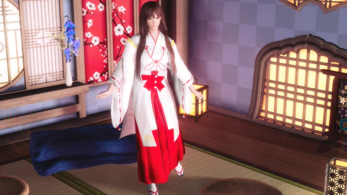 巫女さんで撮影！⛩
#Skyrim #スカイリム