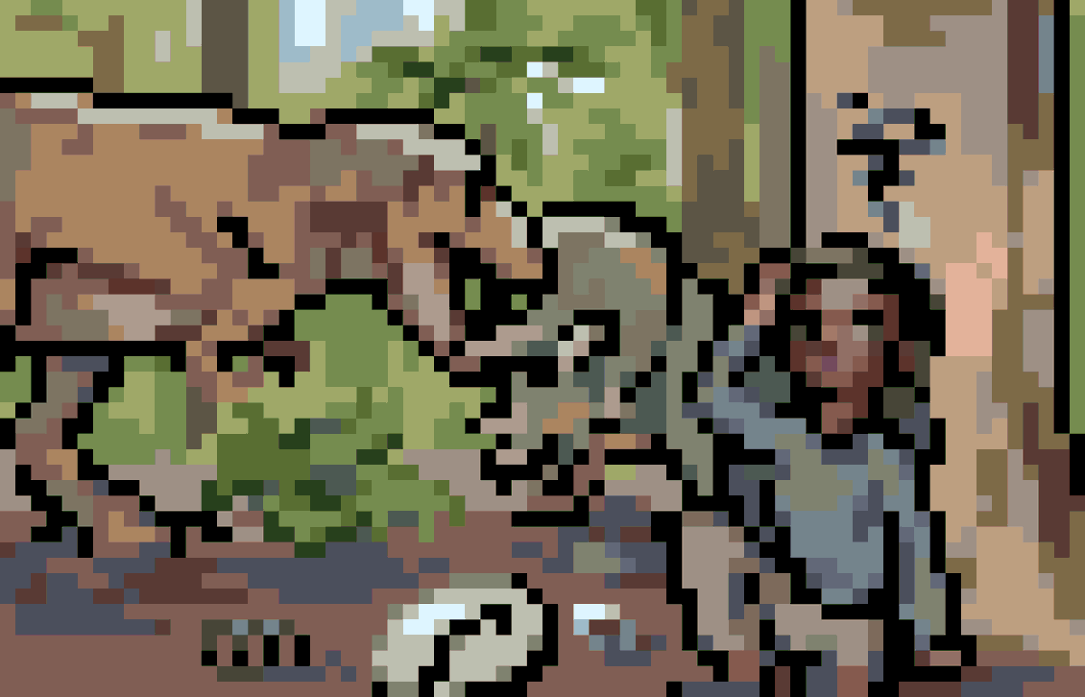 egg_giant's tweet photo. Time Travel #pixelart #dinosaurs https://t.co/fMR56QJduk