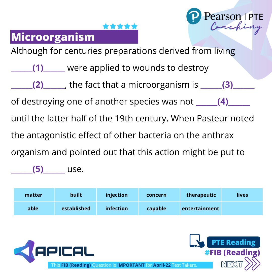 ApicalPortal's tweet photo. 💎Practice Reading Fill In The Blanks on Apical LMS, which has the next-generation speech recognition technology to help students develop their skills. 
➡️Follow Apical Blog: https://t.co/FFz3iwYTTZ 
#pte #pteonlinecoaching #ptepreparation #pteonline #apical https://t.co/3J50dbnHpD