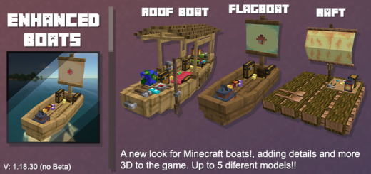 Enhanced Boats | Texture Pack - Resource Pack - mcpedl.com/enhanced-boats - By Mixiz