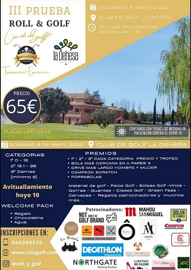 En Clínica Hermosilla seguimos apostando por el deporte.

Participamos como patrocinadores en la III Prueba de Roll &amp; Golf que se celebra en el Club de Golf La Dehesa que tendrá lugar el domingo 8 de mayo.

¡Mucha suerte a todos los participantes!