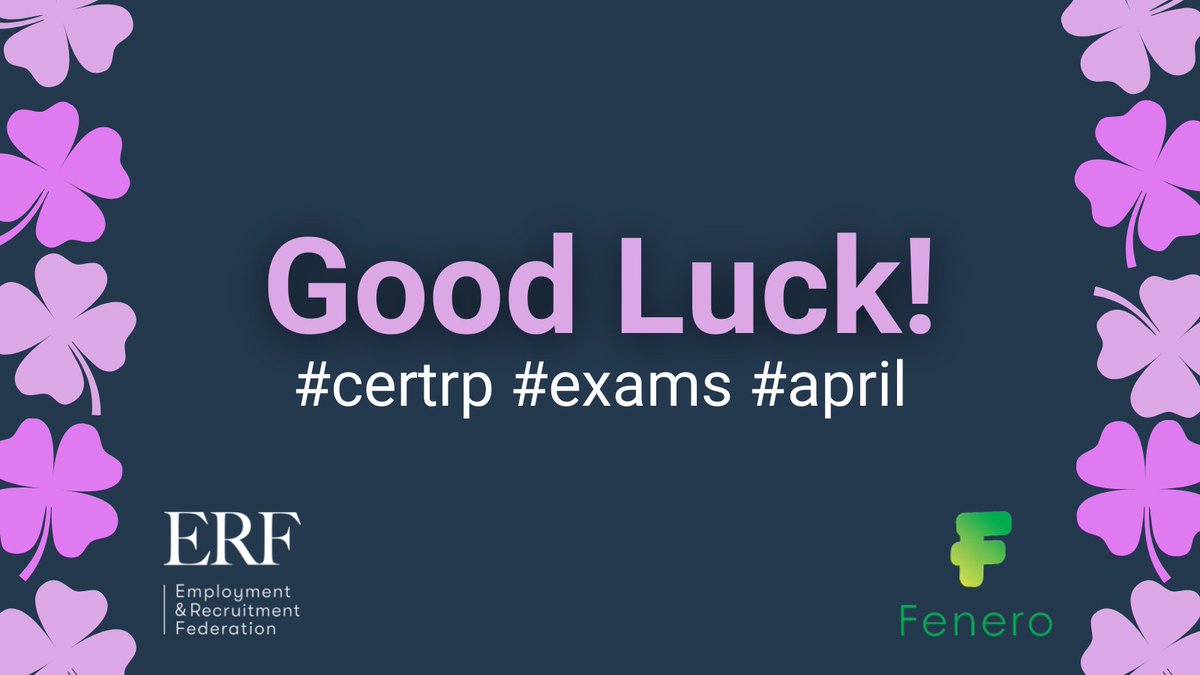 ERFIreland's tweet photo. Wishing all our April #certrp students the very best of luck this morning as they sit their final exam. We know you'll all do great!
With thanks to our #education partner @Fenero
#exams #onlinelearning #erf2022 https://t.co/RFKevA8oCn