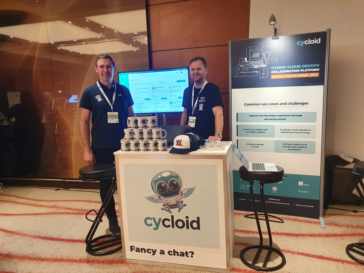 cycloid_io's tweet photo. Cycloid team is at #DevOpsConLondon. If you're around, come chat or grab a Cycloid goodie! #devops #hybridcloud https://t.co/AeKpwlqWW6