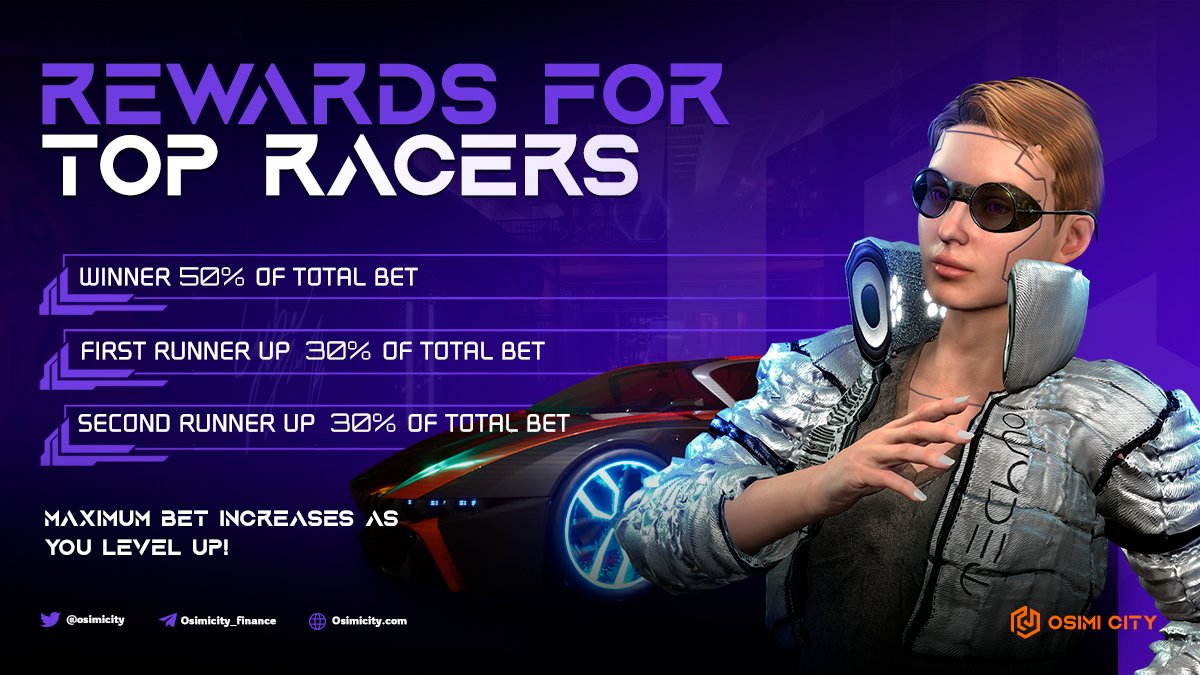 Osimicity's tweet photo. 🧐 We ensure a safe and fair environment where every racer can benefit from betting in-game

💪 So, drive to your heart content and experience the adrenaline-filled race tracks

$OSI #NFTs #OsimiCity #metaverse #P2E #BNBChain #Ethereum #cryptocurrency https://t.co/TR7rdudsxm