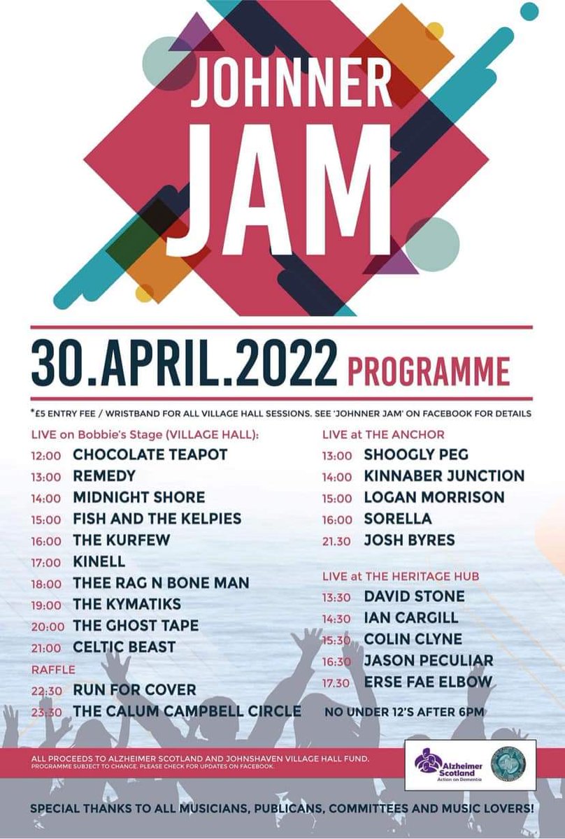 This weekend were off to Johnshaven to play a sold out Johnner Jam ❤