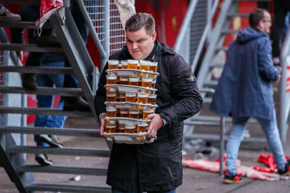 sportbible's tweet photo. Beer in the stands at football stadiums... should it be allowed? 🍻 https://t.co/38mH9Unu2N