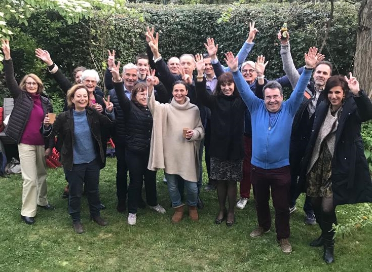 Bonheur de se retrouver entre militants clodoaldiens pour fêter la belle et historique réélection de notre Président Emmanuel Macron! #5ansdeplus #saintcloud #LREM