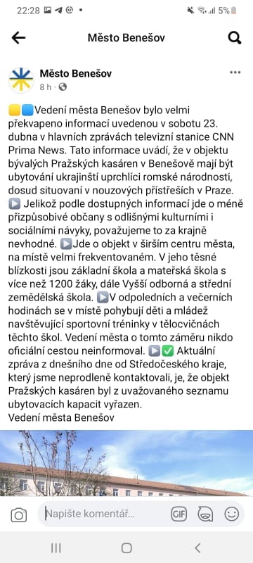 ČR není otevřená všem válečným uprchlíkům z Ukrajiny. Je mi líto, že lidé, co utíkají před válkou, musí snášet diskriminaci a zpochybňování své lidskosti. Je to neakceptovatelné. Stát i obce musí jednat a podpořit romské uprchlíky. <a href="/P_Fiala/">Petr Fiala</a>  <a href="/Vit_Rakusan/">Vít Rakušan</a>