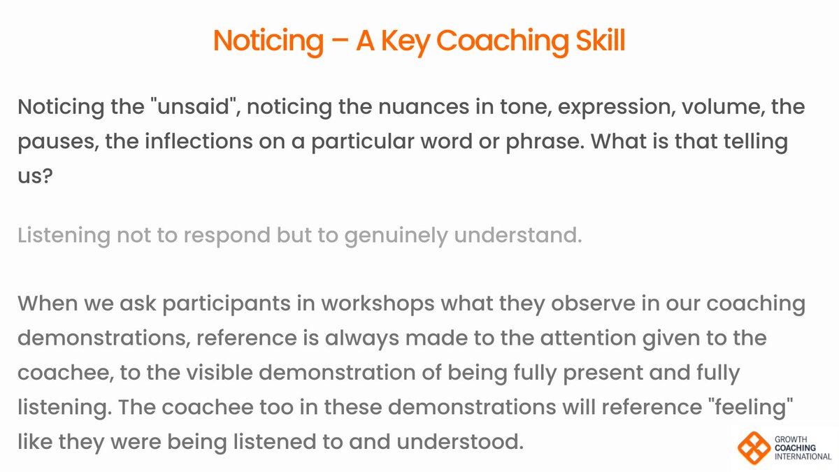 gcieducation's tweet image. What is it about noticing that skilled coaches do that makes it different to observing or seeing?

Find out more here: growthcoaching.com.au/resource/notic…

#coaching #advancedcoaching #teachers #schools #leaders #leadership #educoach #educhat #ukedchat