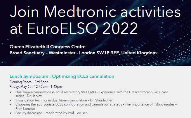 jsswouters's tweet photo. Are you interested to learn more about dual lumen cannulation? Join us at #EuroELSO2022 in London! https://t.co/IX7MXbJLw4