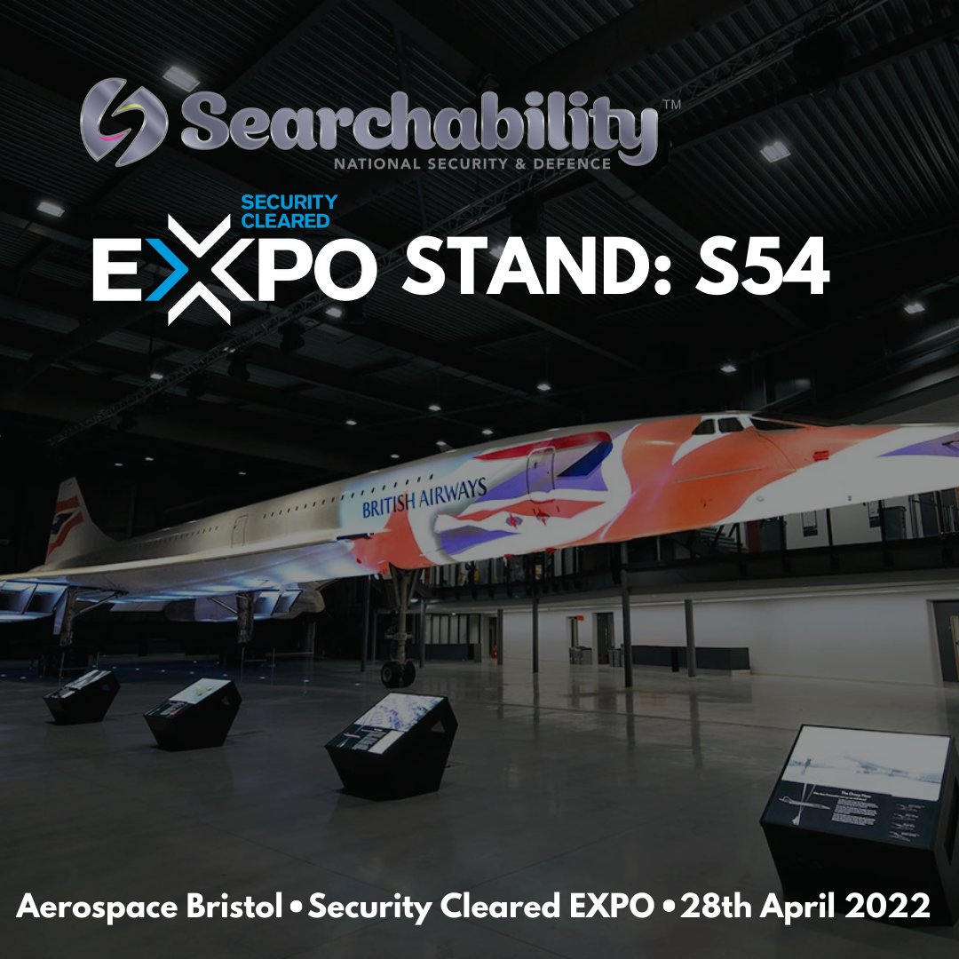 SearchabilityNS's tweet photo. Our National Security & Defence team are heading to Bristol for the Security Cleared EXPO. Head over to Stand S54 to talk about all things SC/DV Cleared 💻 Speak to our team @contractswill, @SearchableScott, @SearchableJacob & Dom #SCJobs #SecurityCleared https://t.co/Qp3SulOfpT