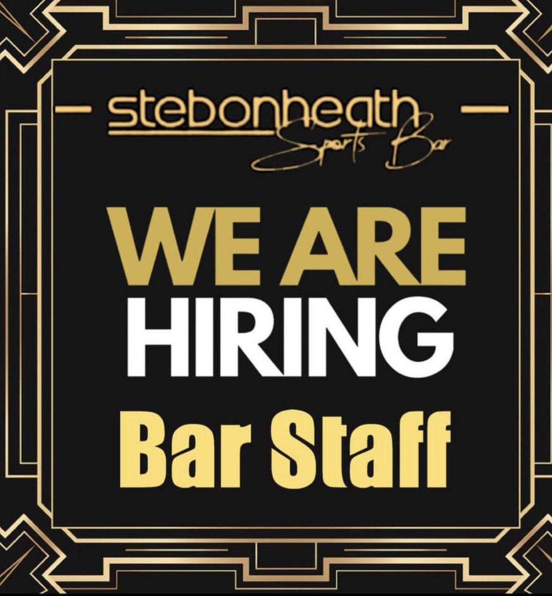 🔊WE ARE HIRING

🍻As our function room is getting busier and busier we are looking for new bar staff to join our team.

📲Contact us on here to for out more.