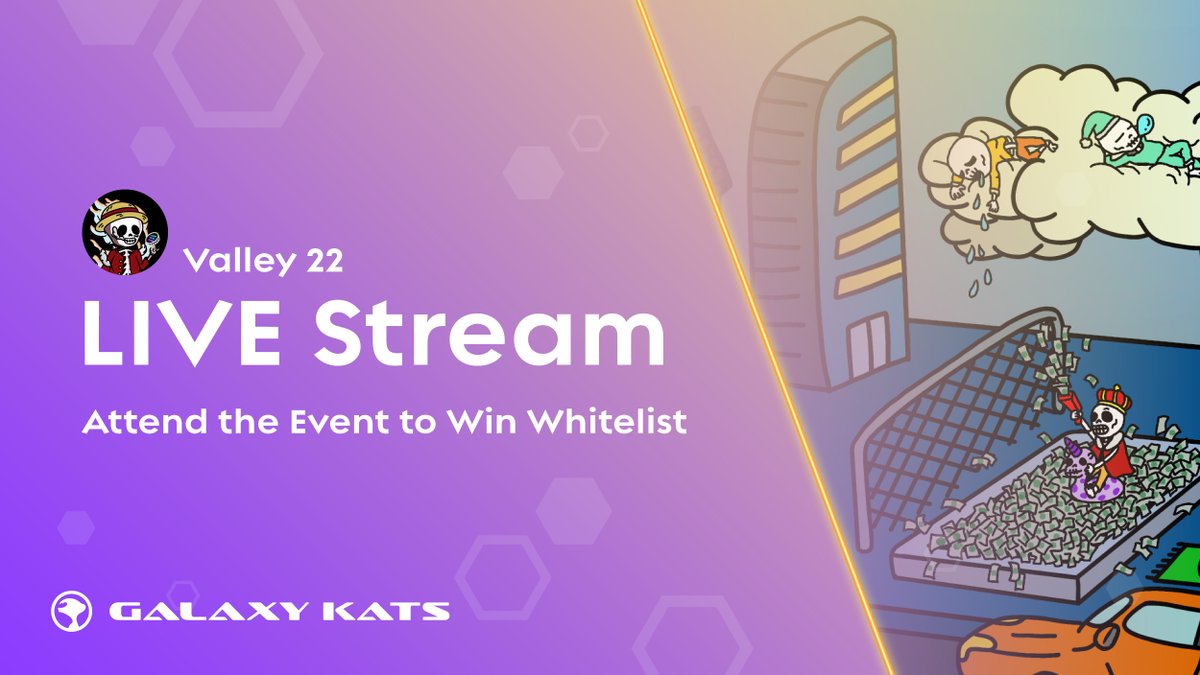 galaxymeerkats's tweet photo. GalaXY Kats x @Karma_NFT_ @AndrewzcLien AMA 🔥

 👉 28th of April 19:30 UTC+8
 👉 @xyfinance  &amp; #GalaXYKats Discord #GameNight 
 👉 Sign up here https://t.co/uQR3F1Q4tk 

Want to get #Valley22 #NFT #whitelist? Join us in the stream! https://t.co/KMzbjR7hfy