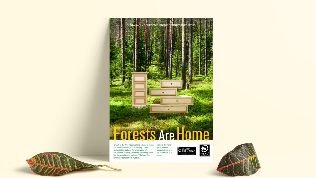 PEFC's tweet photo. #ENAIP, in Trentino, Italy, is the first #PEFCcertified woodworking school. Its goal is to provide wood craftsmen with knowledge and understanding of forest sustainability and supply chains. Your chest of drawers can save a forest. #forestsarehome https://t.co/EUTta0iOwk https://t.co/38bxngd85a