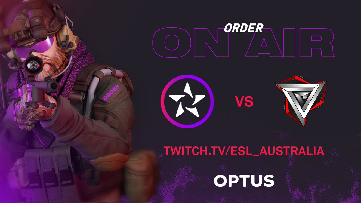ORDER_army's tweet photo. #ORDERCS's first series in the #ANZChamps playoffs is starting now. We're up against @ParadoxESC to take the quarter finals, tune in 🤩

📺 https://t.co/Vz5DeXnHOb

#MakeMagic💫 #ORDEROptus https://t.co/2699M0iVhB