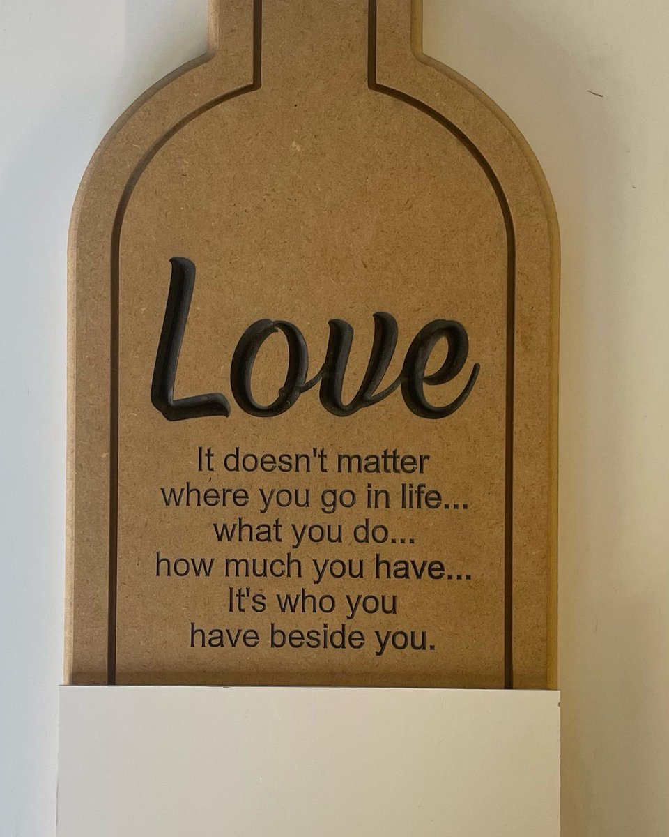 CncRecreative's tweet photo. A personalised bottle shaped board carved with a message. Obviously we have hidden some details of dates and names. #personalised #message #bottle #gift #love #wood #ashore #water #inscribed #create #memories https://t.co/AjMpjNETB4