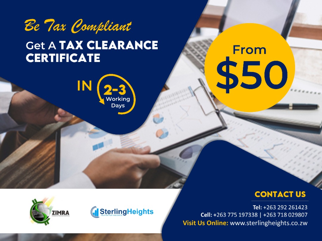 sterlingheightz's tweet photo. Has your Tax Clearance expired, getting closer to its expiry date or does it have issues coming out? Is there a tender or contract that you wish to apply for and they require a tax clearance certificate. 
Engage with us today https://t.co/6RuhENGVNE