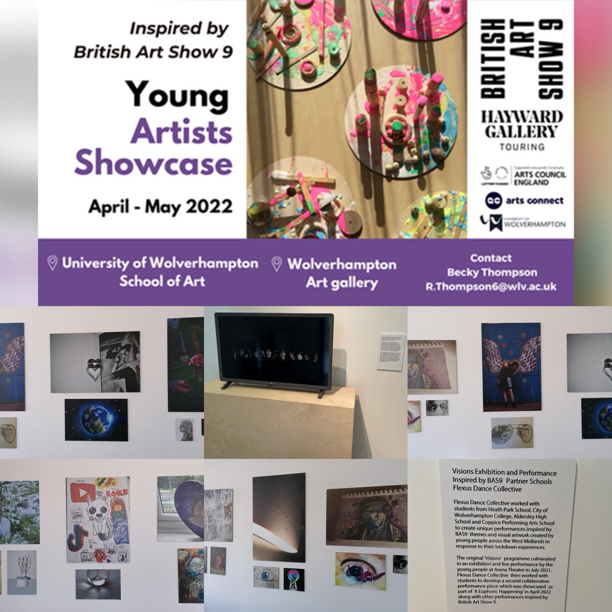 ‘Inspired by BAS9 Young Artists Showcase’✨

Flexus Dance Collective’s ‘Visions’ 2020 Art challenge will be showcased at <a href="/wlv_uni/">University of Wolverhampton</a> School of Art and Visions.1 will be showcased at <a href="/WolvArtGallery/">Wolverhampton Art Gallery</a> from 25th April - 5th May 2022!! 
INSPIRATIONAL YOUNG PEOPLE!💫🖤 
<a href="/ArtsConnectWM/">Arts Connect</a>