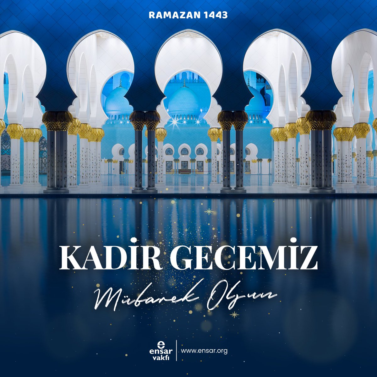 Rahmet ve bereket kapılarının sonuna kadar aralandığı, duaların ve ibadetlerin kabul olduğu, bin aydan daha hayırlı olan #KadirGecesi mübarek olsun. 🕌