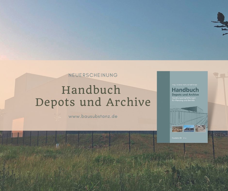 FA_Kulturerbe's tweet photo. โผ Neuerscheinung: Diese Handlungsempfehlungen fรผr #Depot- und #Archiv|bauten unterstรผtzen bei der Planung, aber auch bei der spรคteren Nutzung.
Die Herausgeber*innen vom @Fraunhofer_IBP sind Mitglied der @FA_Kulturerbe.
https://t.co/n1MNWmDFHw
#Nachhaltigkeit #Fraunhofer #EnOB https://t.co/hcBl8jZRsg